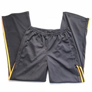 Gray and orange neon track pants medium